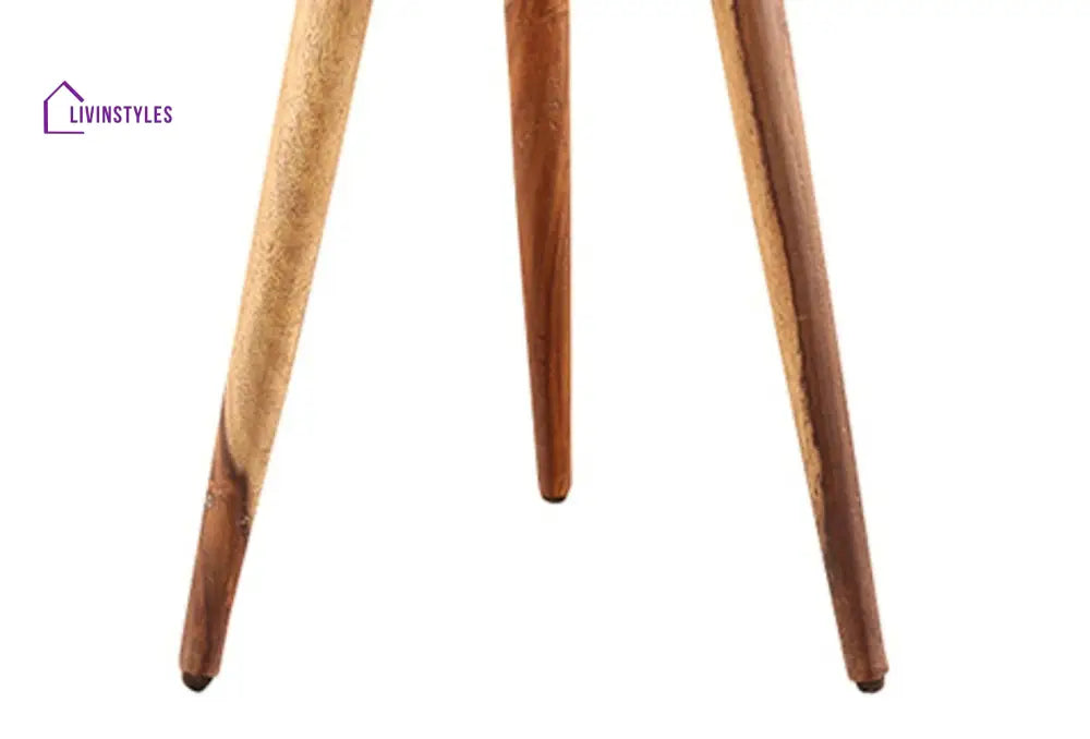 Sheesham Wood Tripod Stool In Honey Finish