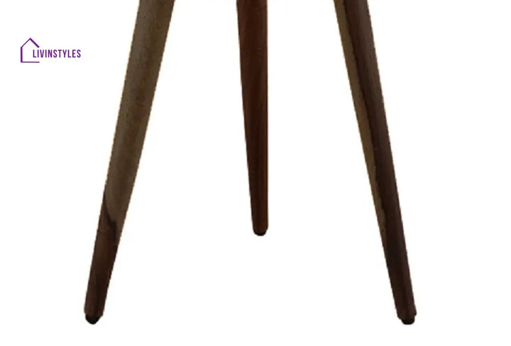 Sheesham Wood Tripod Stool In Walnut Finish