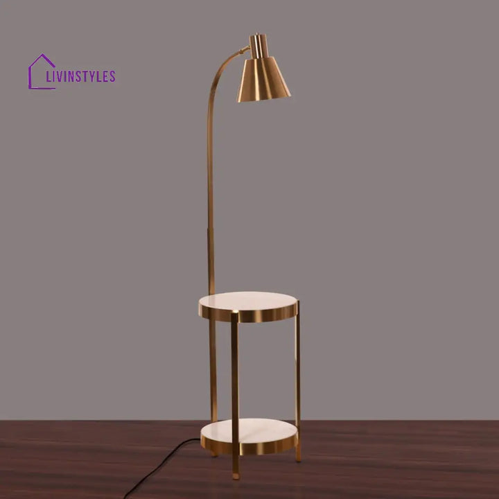 Sheetal Metal And Marble Floor Lamp Lamps