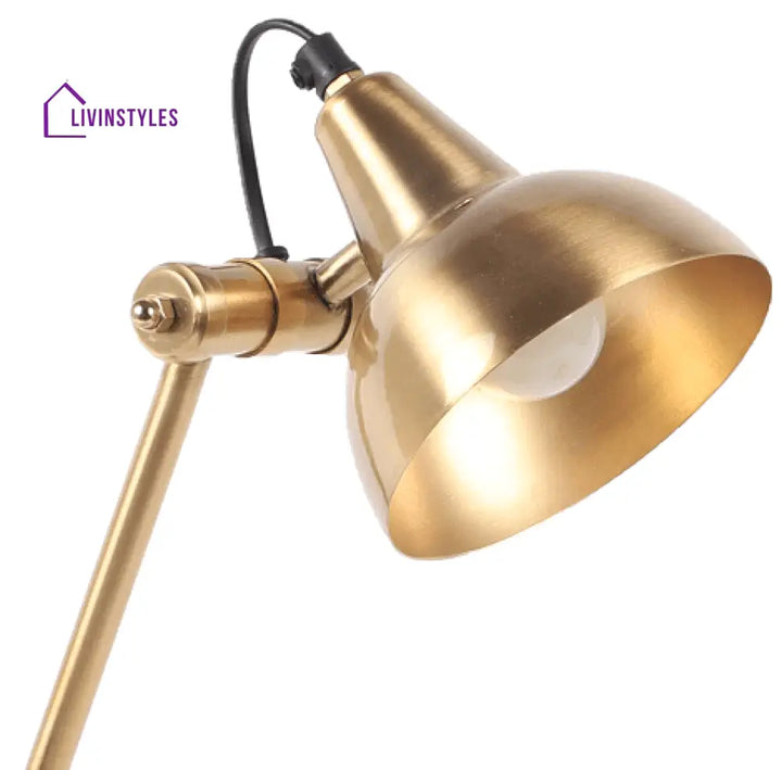 Shiny Gold Adjustable Iron Study Lamp