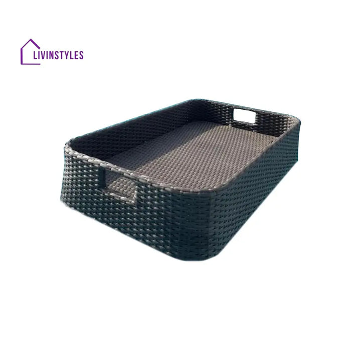 Shiwani Luxury Floating Serving Tray For Swimming Pool - Brown (Rectangle)