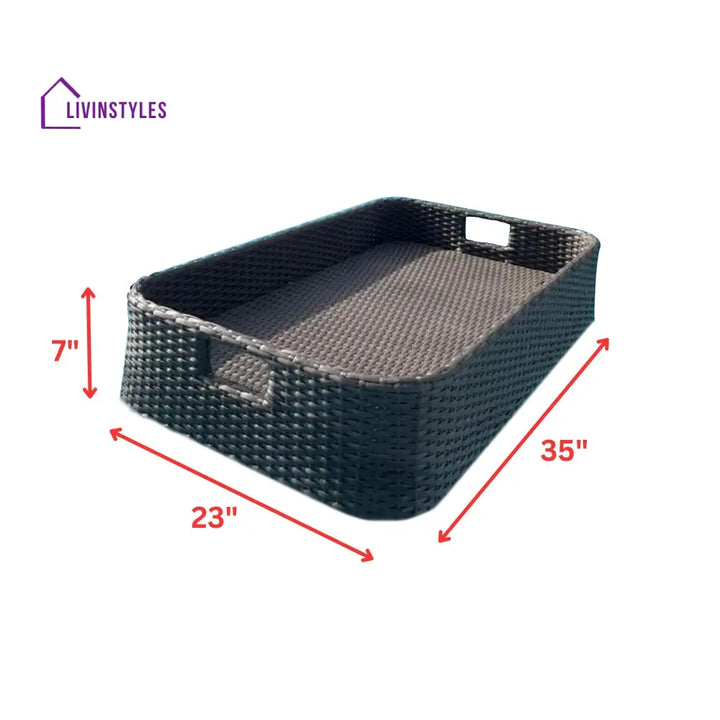 Shiwani Luxury Floating Serving Tray For Swimming Pool - Brown (Rectangle)