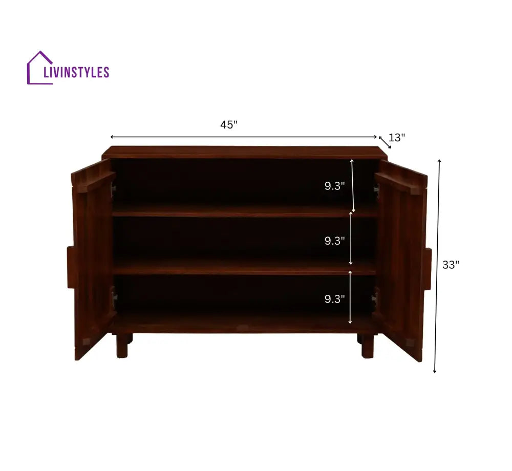 Shreya Wooden 3-Tier Shoe Cabinet Racks