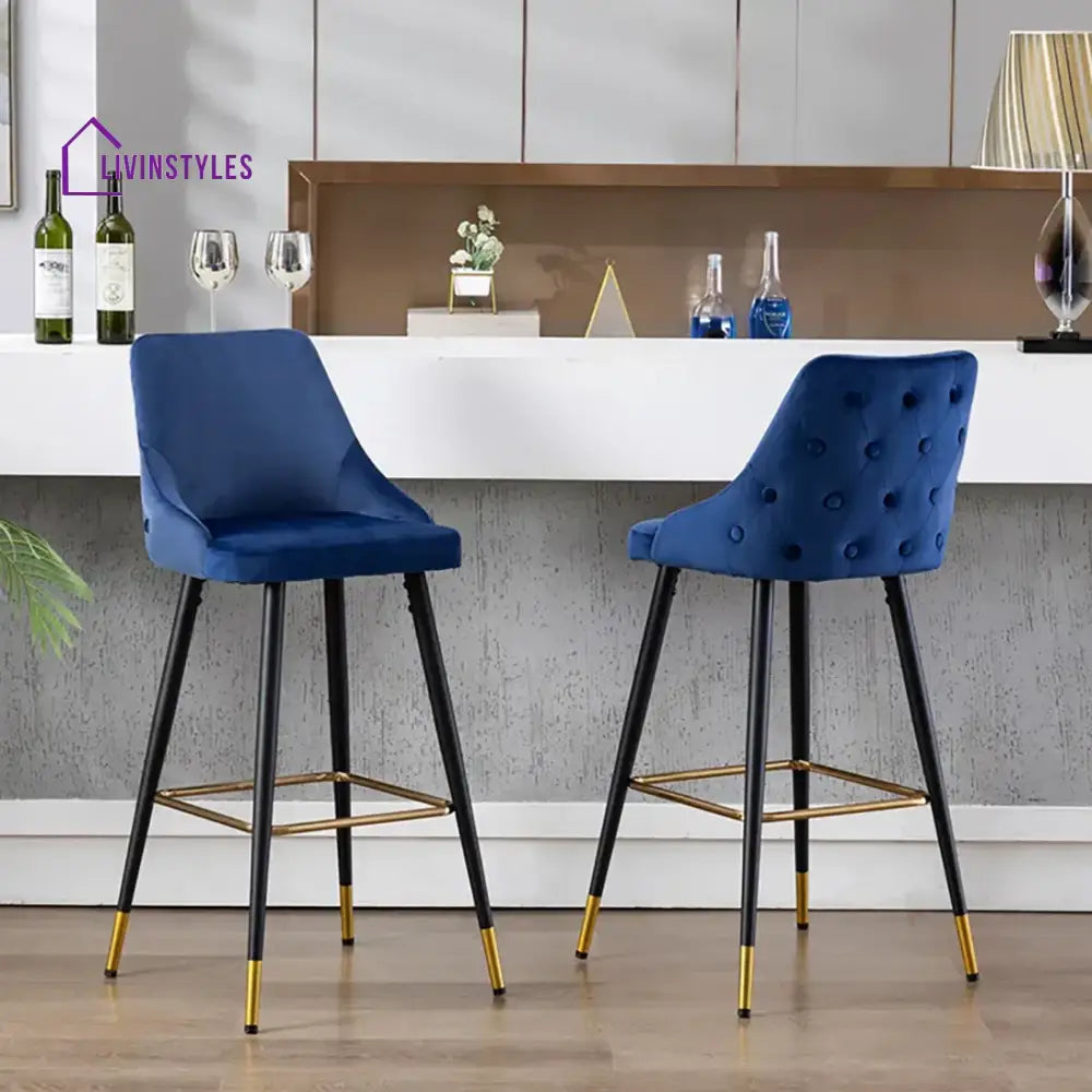 Blue Color Davan Bar Stool