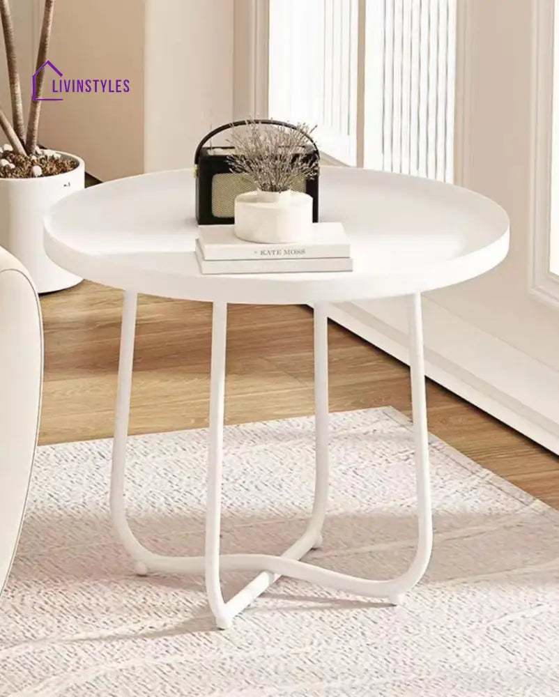 Simple Design Metal Coffee Table White Tables