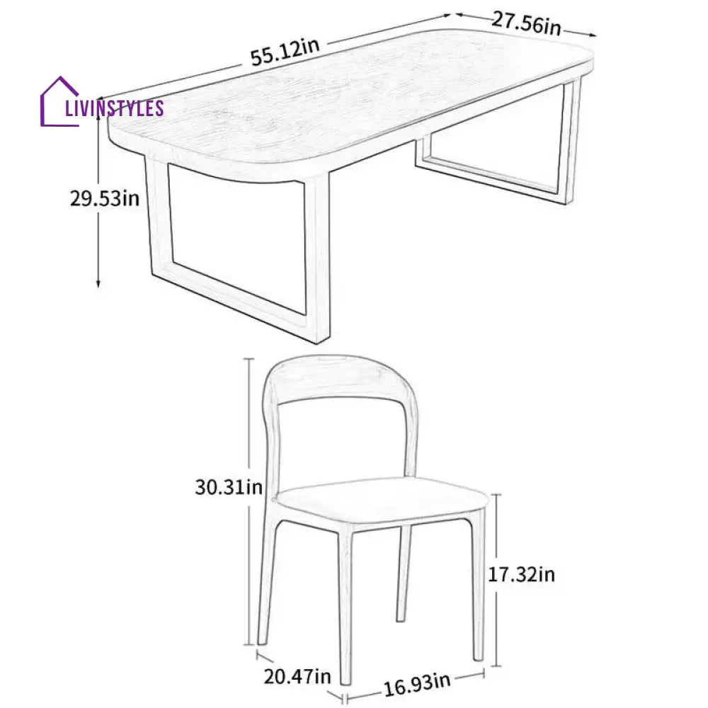 Simran 7 - Piece Solid Wood Sled Dining Set Dining Set