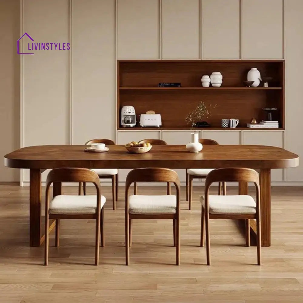 Simran 7 - Piece Solid Wood Sled Dining Set Dining Set