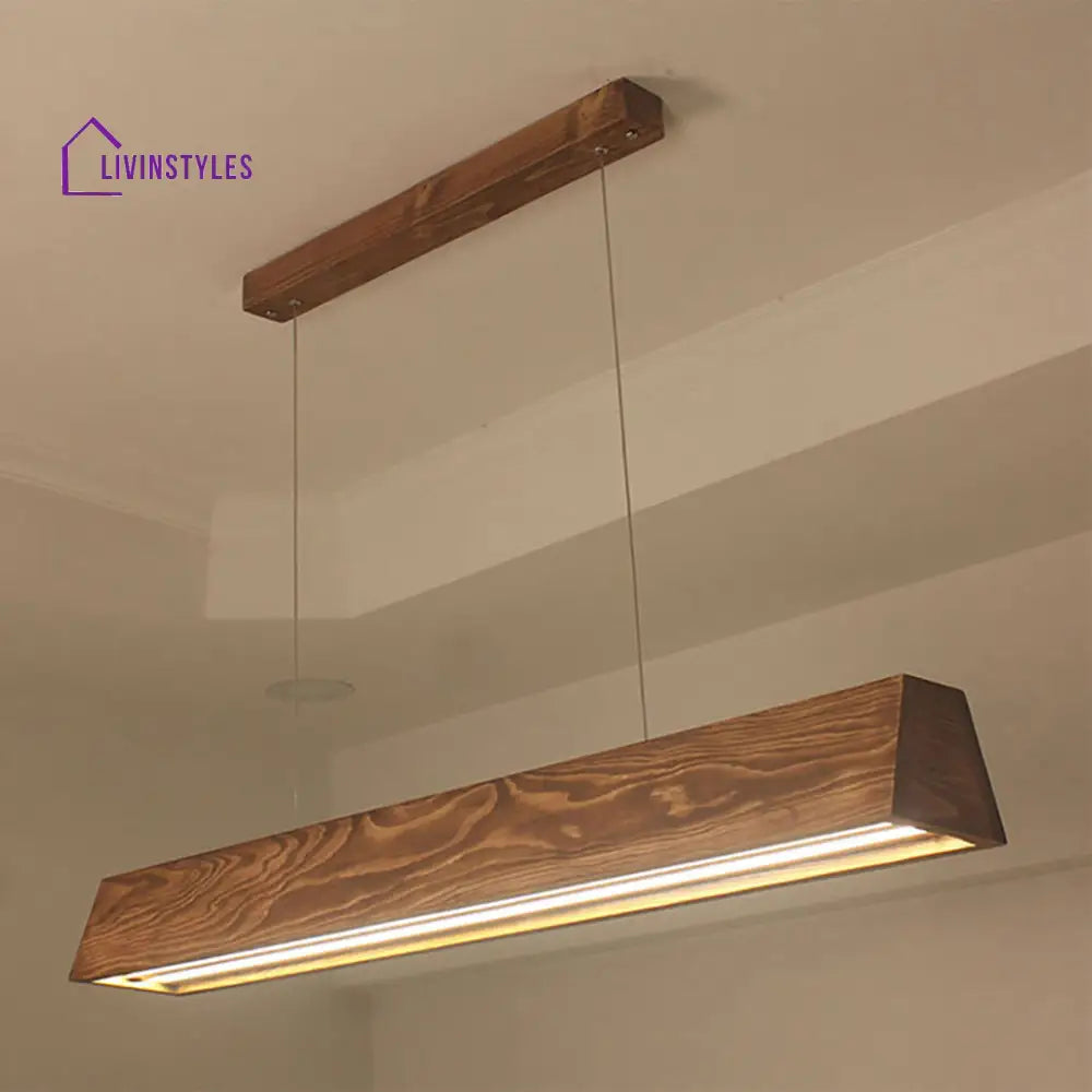 Sirius 36 Brown Wooden Led Hanging Lamp Lamps