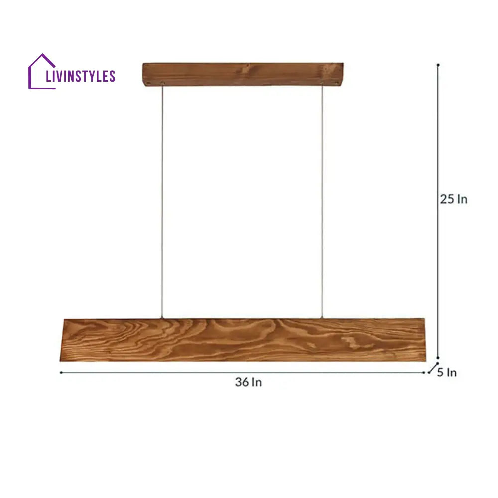 Sirius 36 Brown Wooden Led Hanging Lamp Lamps