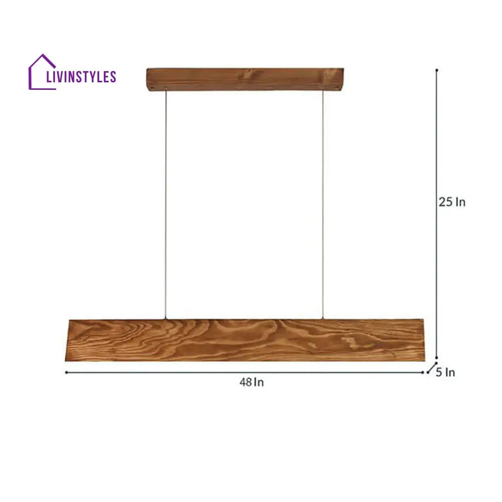 Sirius 48 Brown Wooden Led Hanging Lamp Lamps