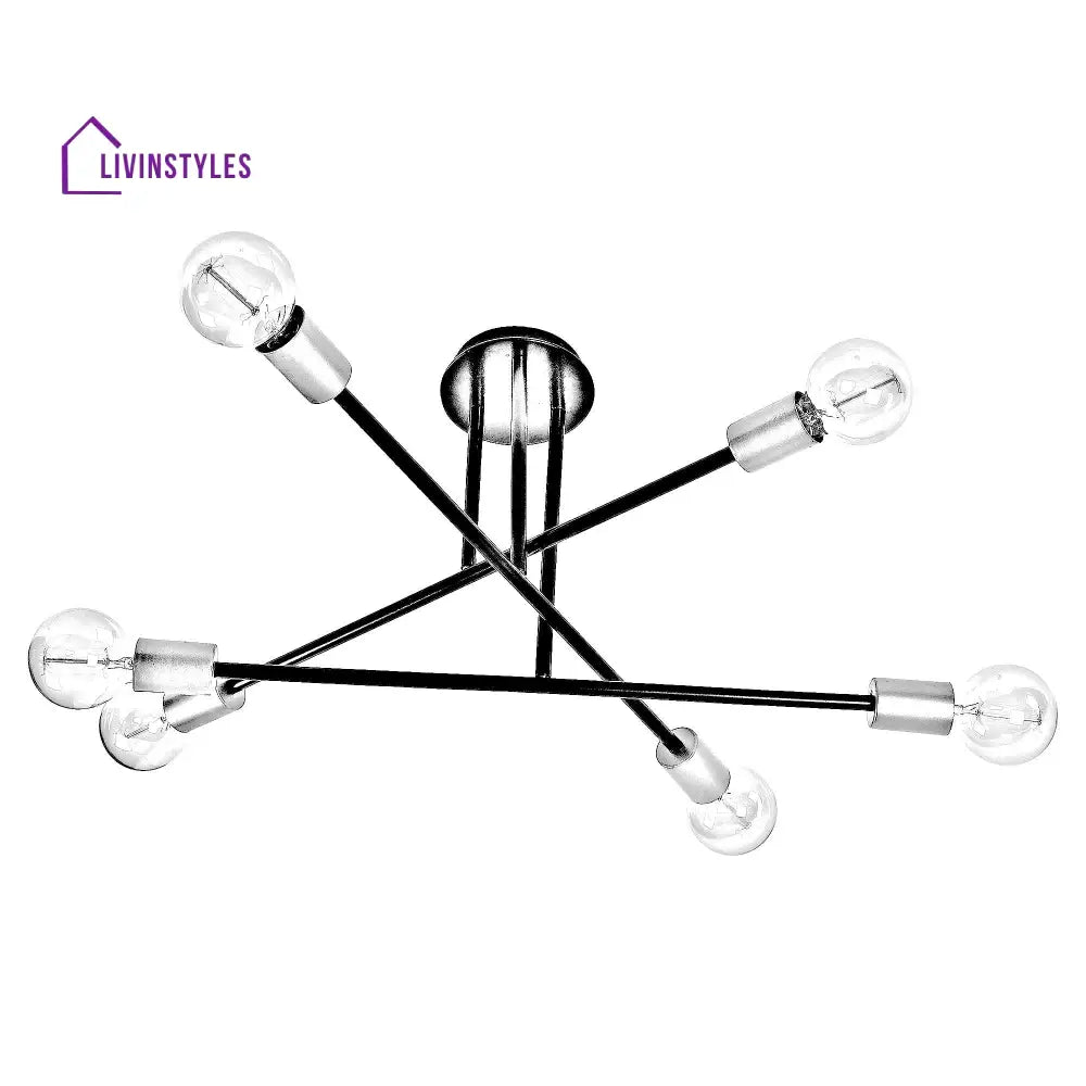 Six Head Sputnik Black Mordern Chandelier By Ss Lightings Hybrid Chandeliers