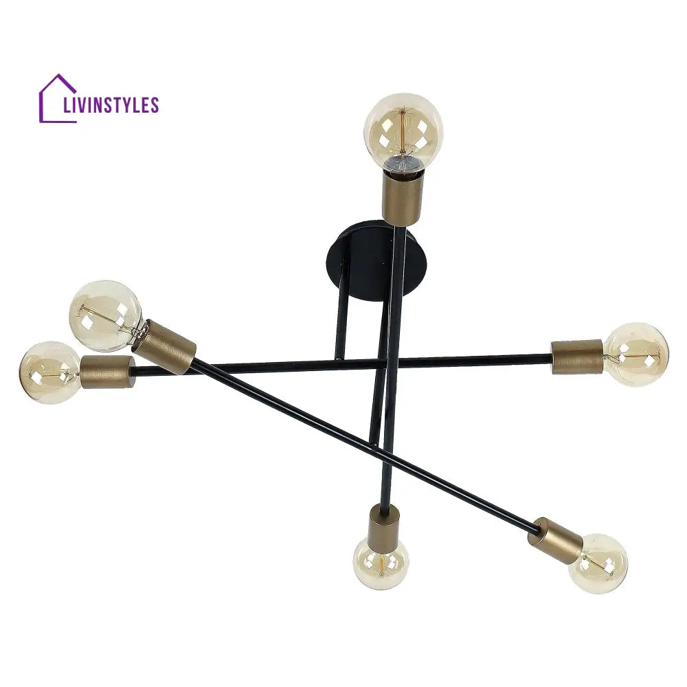 Six Head Sputnik Black Mordern Chandelier By Ss Lightings Hybrid Chandeliers