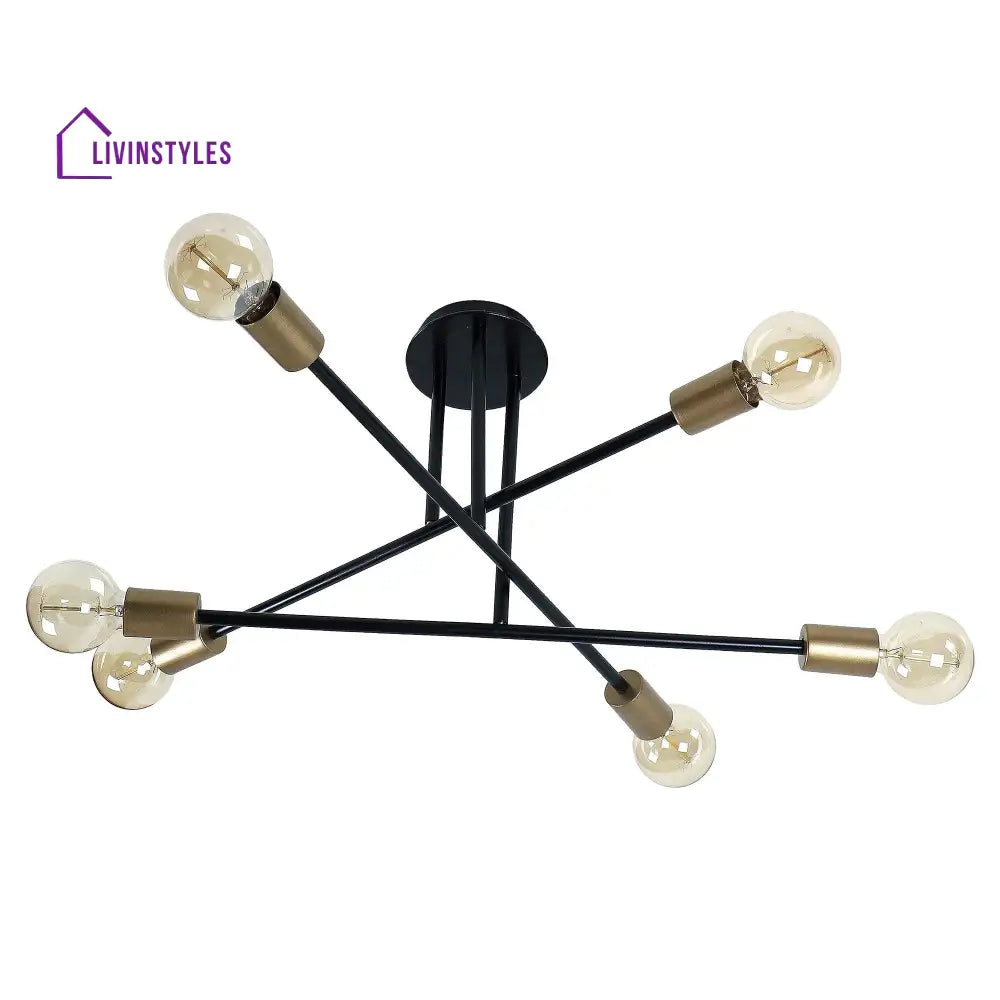 Six Head Sputnik Black Mordern Chandelier By Ss Lightings Hybrid Chandeliers