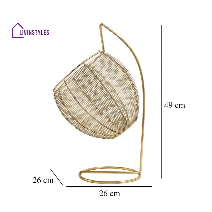 Skye’s Fruit & Bread Basket In Gold Finish Basket