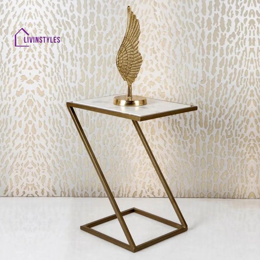 Slanting Chic Premium Metal Side Table Table