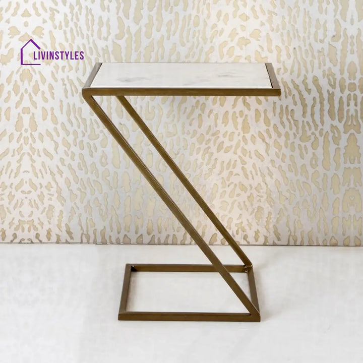 Slanting Chic Premium Metal Side Table Table