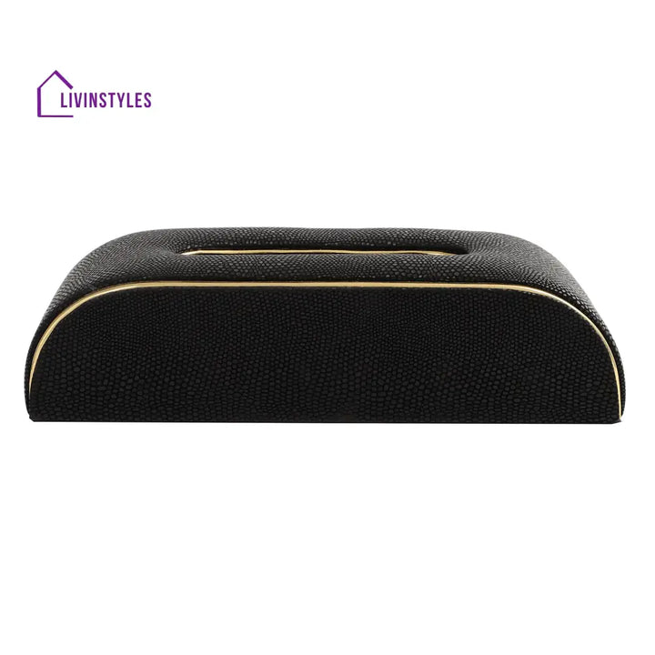 Sleek Slant Leather Napkin Box Napkin Box