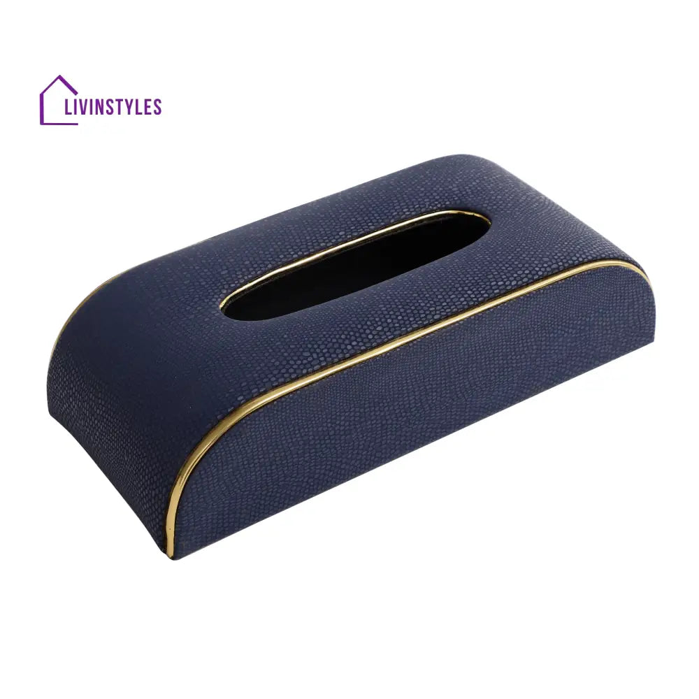 Sleek Slant Leather Napkin Box Napkin Box