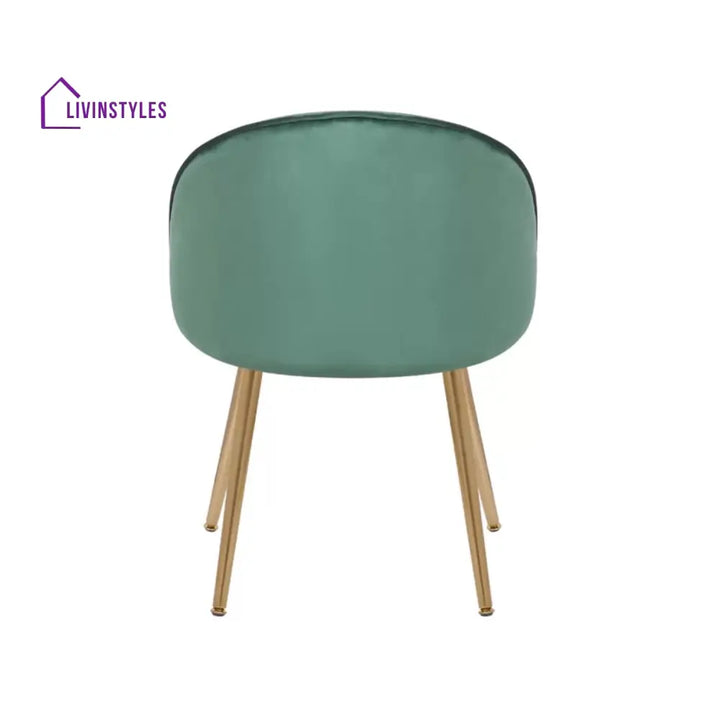 Sleek Velvet Dining Chair Green Furniture