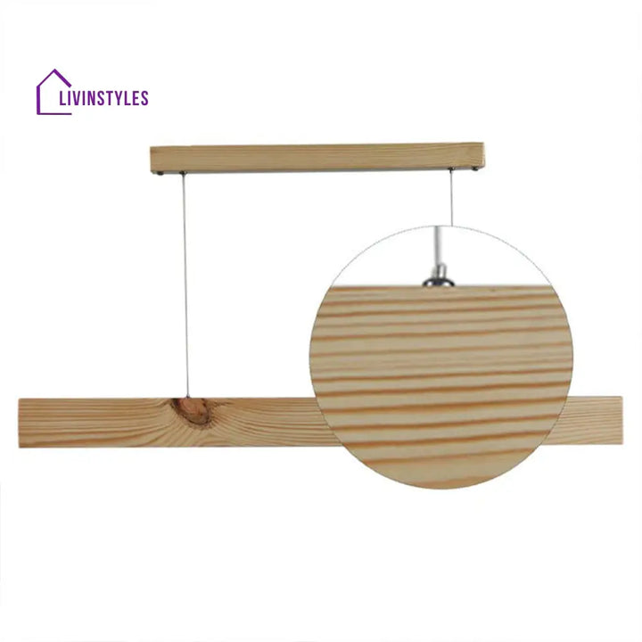 Slimline 36 Beige Wooden Led Hanging Lamp Lamps