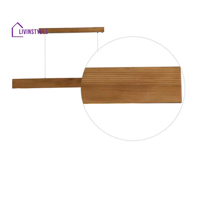 Slimline 36 Brown Wooden Led Hanging Lamp Lamps