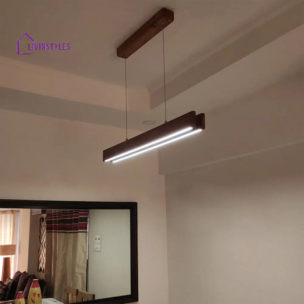 Slimline 36 Duo Wooden Led Hanging Lamp Lamps