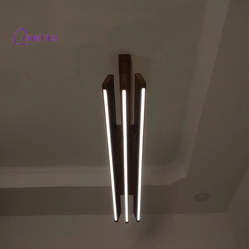 Slimline 36 Trio Wooden Led Hanging Lamp Lamps