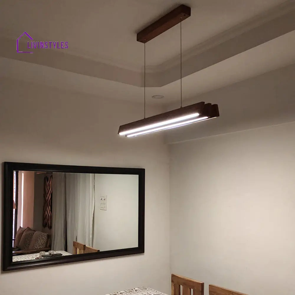 Slimline 36 Trio Wooden Led Hanging Lamp Lamps