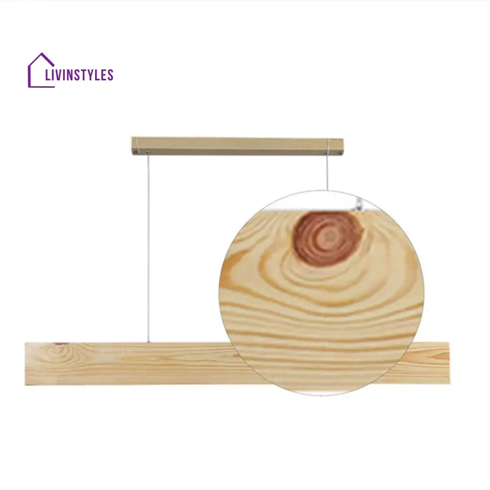 Slimline 48 Beige Wooden Led Hanging Lamp Lamps