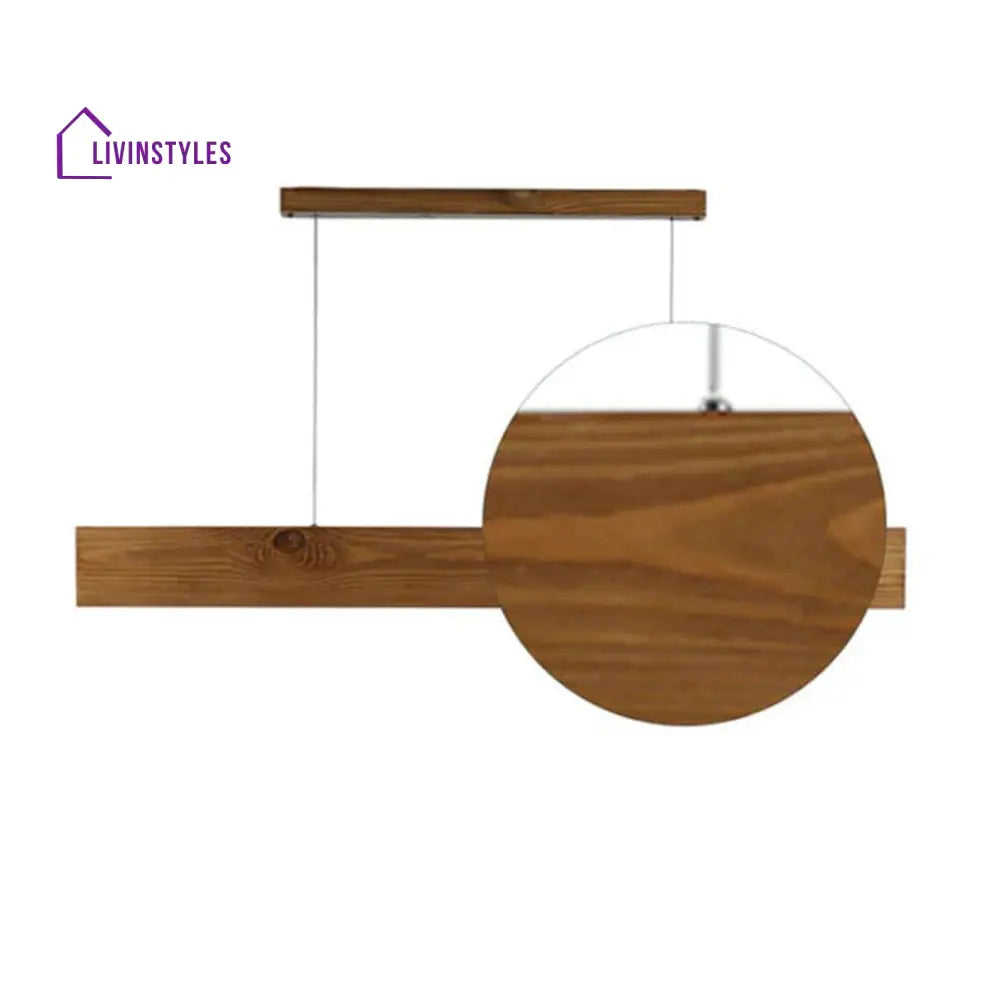 Slimline 48 Brown Wooden Led Hanging Lamp Lamps