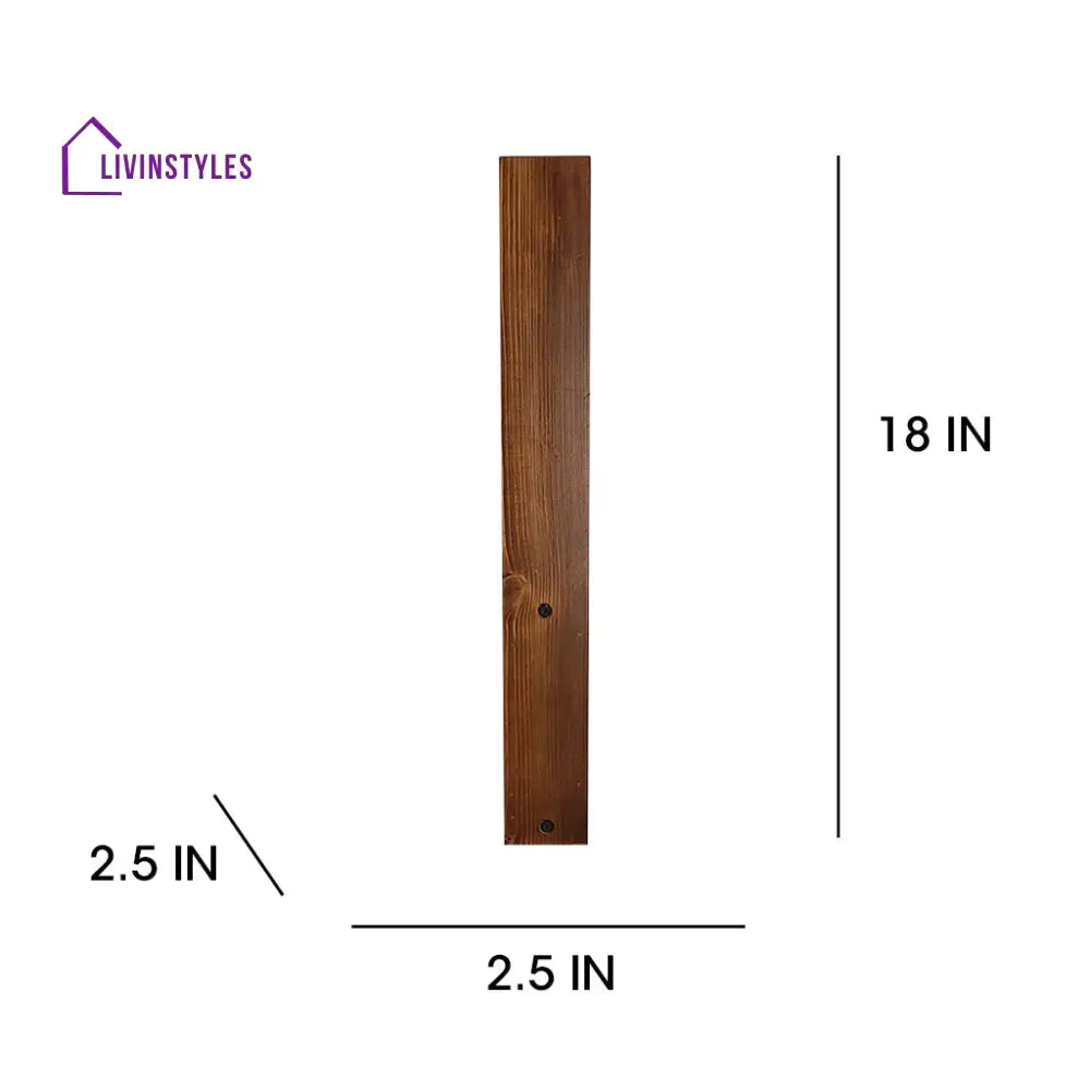 Slimline Brown Wooden Led Wall Light Lights