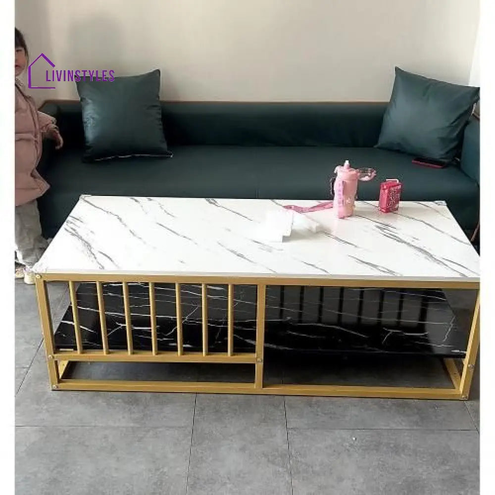 Smita Metal And Marble Center Table