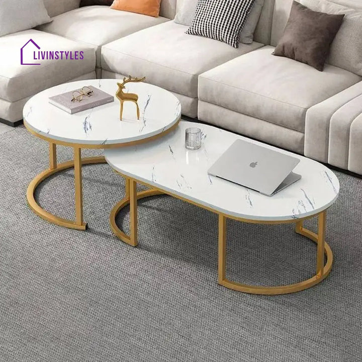 Sneha Metal And Marble Center Table