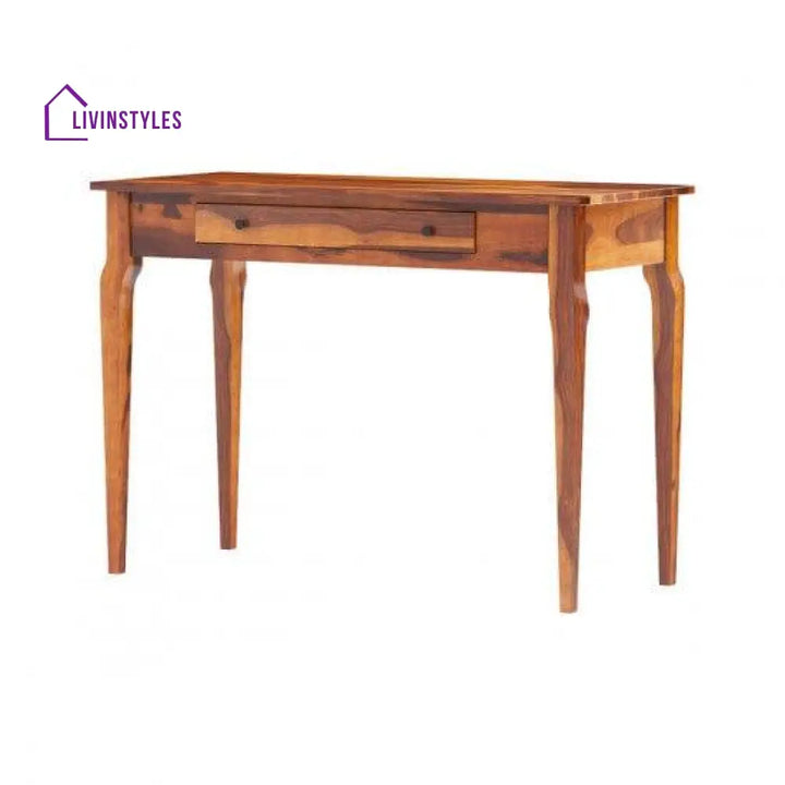 Solid Sheesham Wood Modern Console Table (Standard Honey Finish)