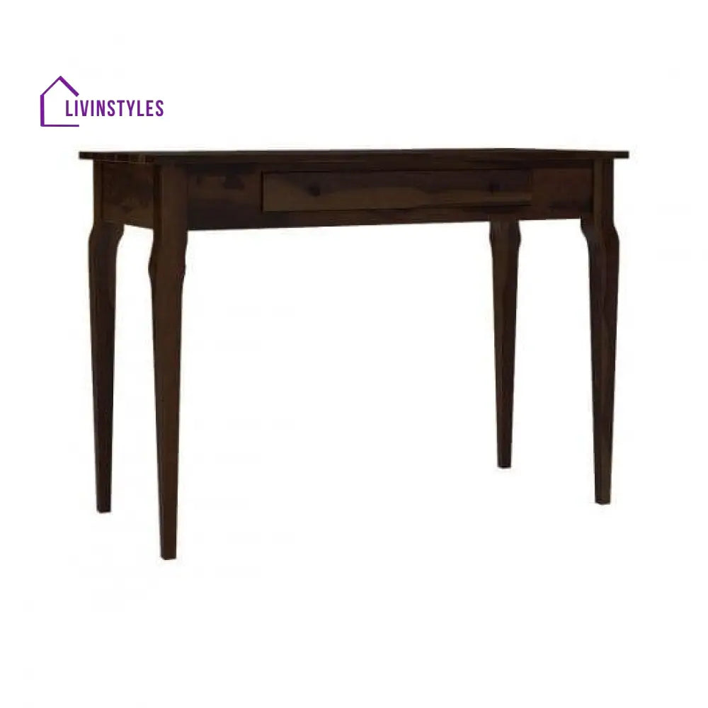 Solid Sheesham Wood Modern Console Table (Standard Walnut Finish)