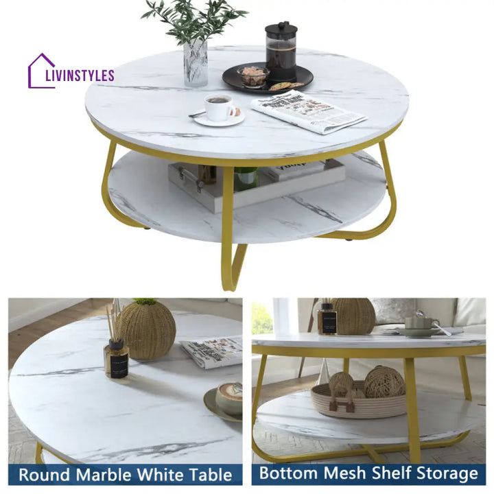 Somerset Coffee Table With Marble Top