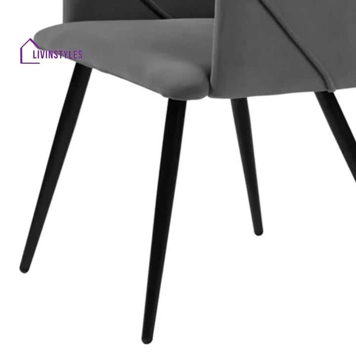 Sophisticated Velvet Dining Designer Chair Grey Furniture