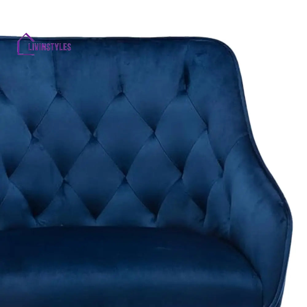 Sophisticated Velvet Office Chair Blue Furniture