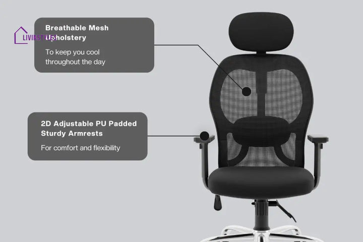 Sourabh New York Classic High Back Mesh Office Chair Efficient Chairs