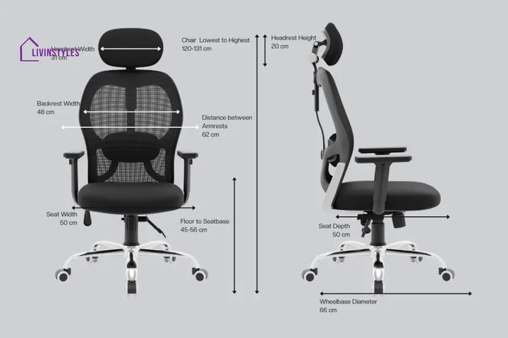 Sourabh New York Classic High Back Mesh Office Chair Efficient Chairs