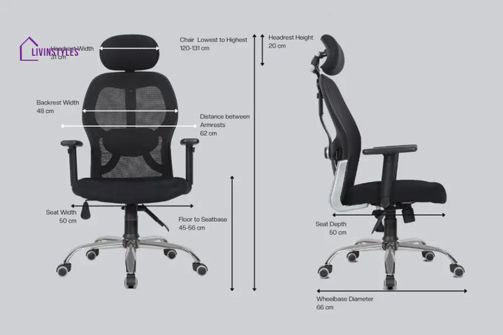 Sourabh New York Classic High Back Mesh Office Chair Efficient Chairs