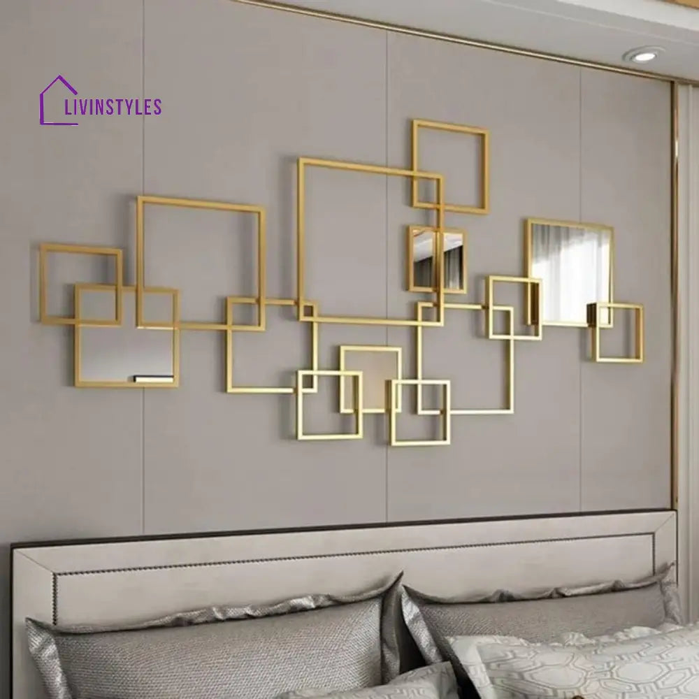 Special Multiple Golden Frames Metal Wall Art