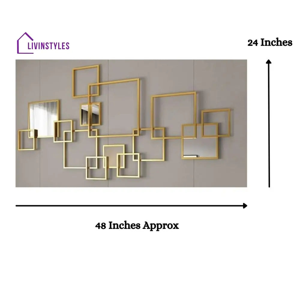 Special Multiple Golden Frames Metal Wall Art