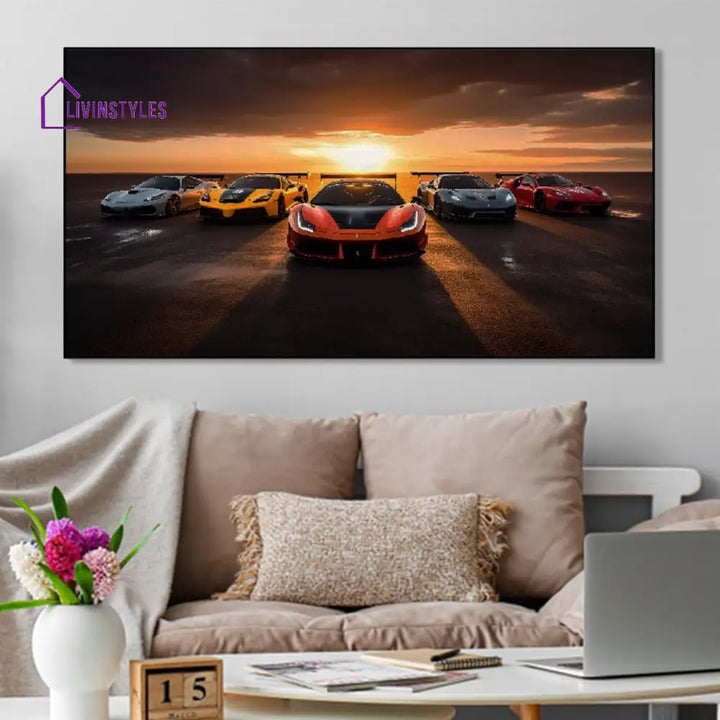 Speed And Beauty: Sports Cars Wall Painting