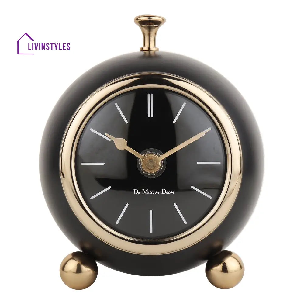 Sphere Timekeeper Black Finish Table Clock