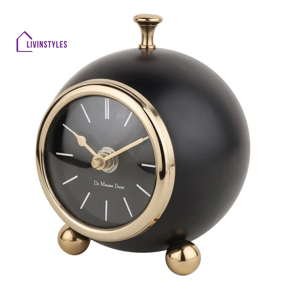 Sphere Timekeeper Black Finish Table Clock