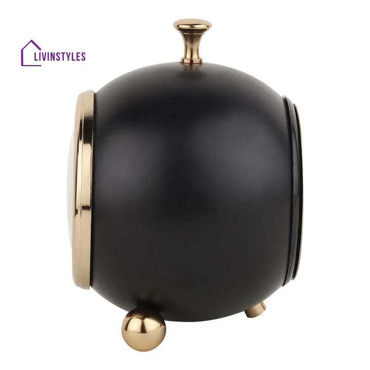 Sphere Timekeeper Black Finish Table Clock