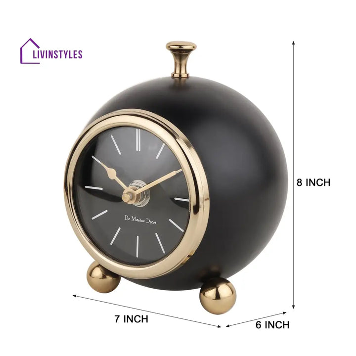 Sphere Timekeeper Black Finish Table Clock