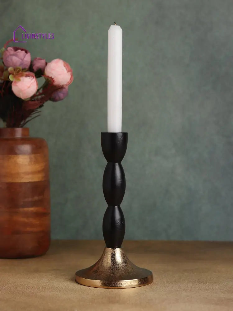 Spiral Candle Holder Black/Gold Holder