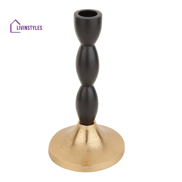 Spiral Candle Holder Black/Gold Holder